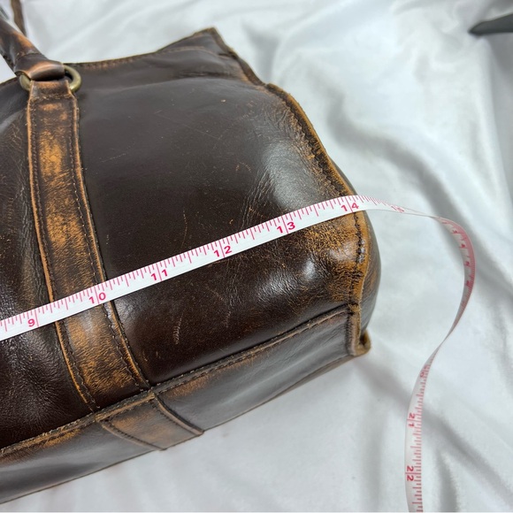 PATRICIA NASH Woven Distressed Leather Flap Shoulder Satchel - Picture 9 of 14